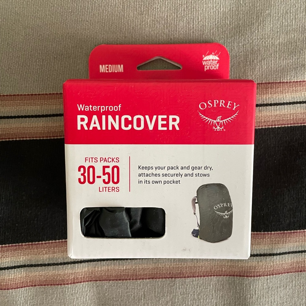 Osprey Rain cover Medium 30L 40L 50L  NIB Gray
